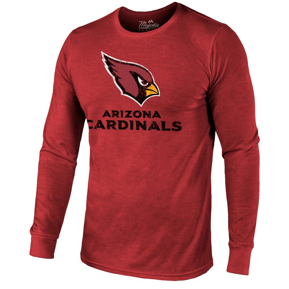 Majestic Threads Lockup Tri-Blend Long Sleeve T-Shirt - Arizona Cardinals T-shirts