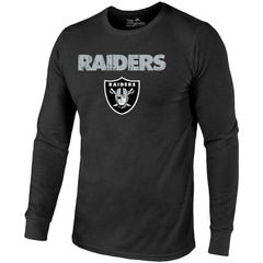 Majestic Threads Lockup Tri-Blend Long Sleeve T-Shirt - Las Vegas Raiders T-shirts