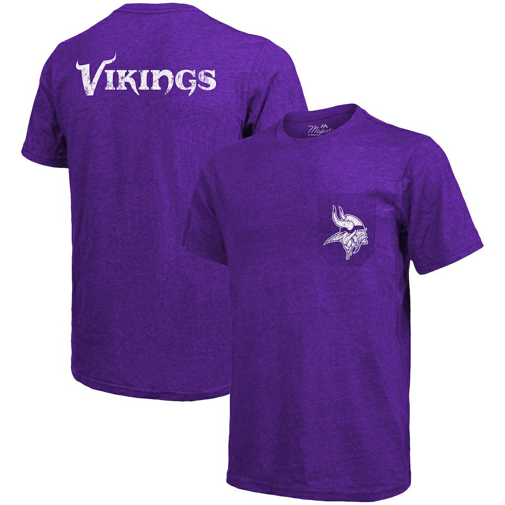 Majestic Threads Tri-Blend Pocket T-Shirt - Minnesota Vikings T-shirts