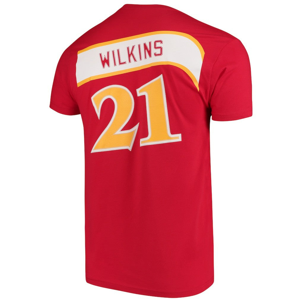 Mitchell & Ness Dominique Wilkins Atlanta Hawks Hardwood Classics Team Name & Number T-Shirt