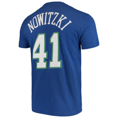 Mitchell & Ness Dirk Nowitzki Dallas Mavericks Hardwood Classics Team Name & Number T-Shirt sale