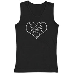 Black Miami Marlins Soft as a Grape Youth Cotton Tank Top