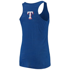Royal Texas Rangers Soft as a Grape Women's Plus Size Swing for the Fences Racerback Tank Top