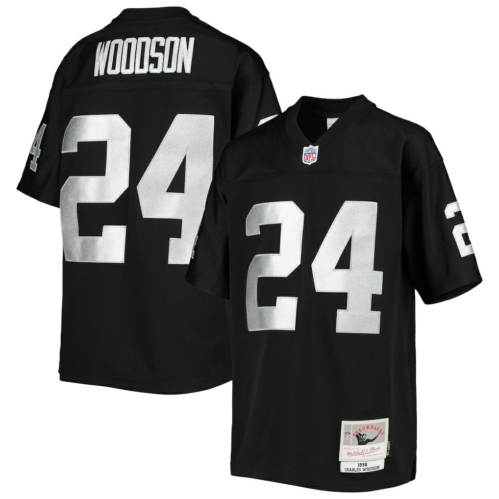 Charles Woodson  Youth 1998 Legacy Retired Player Jersey - Las Vegas Raiders Jerseys