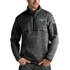 Antigua Fortune 1/4-Zip Pullover Jacket - New York Jets Pullover
