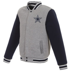 JH Design Reversible Two Tone Fleece Jacket - Dallas Cowboys Jackets