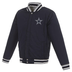 JH Design Reversible Two Tone Fleece Jacket - Dallas Cowboys Jackets