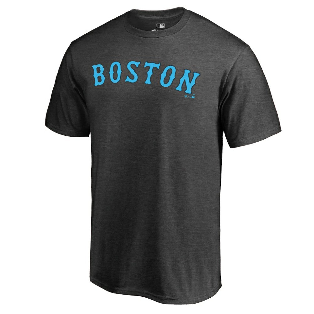 Heathered Charcoal Boston Red Sox Blue Wordmark T-Shirt