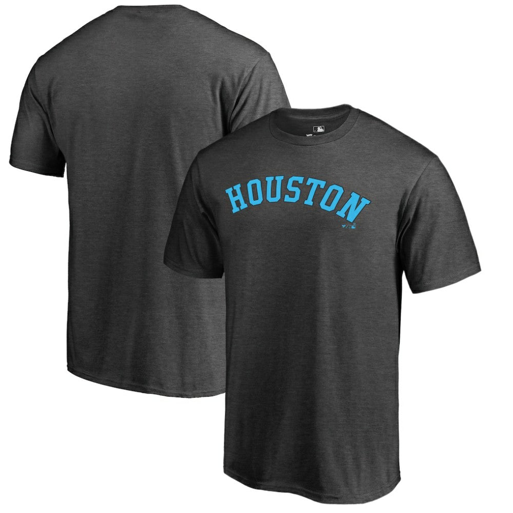 Heathered Charcoal Houston Astros Blue Wordmark T-Shirt