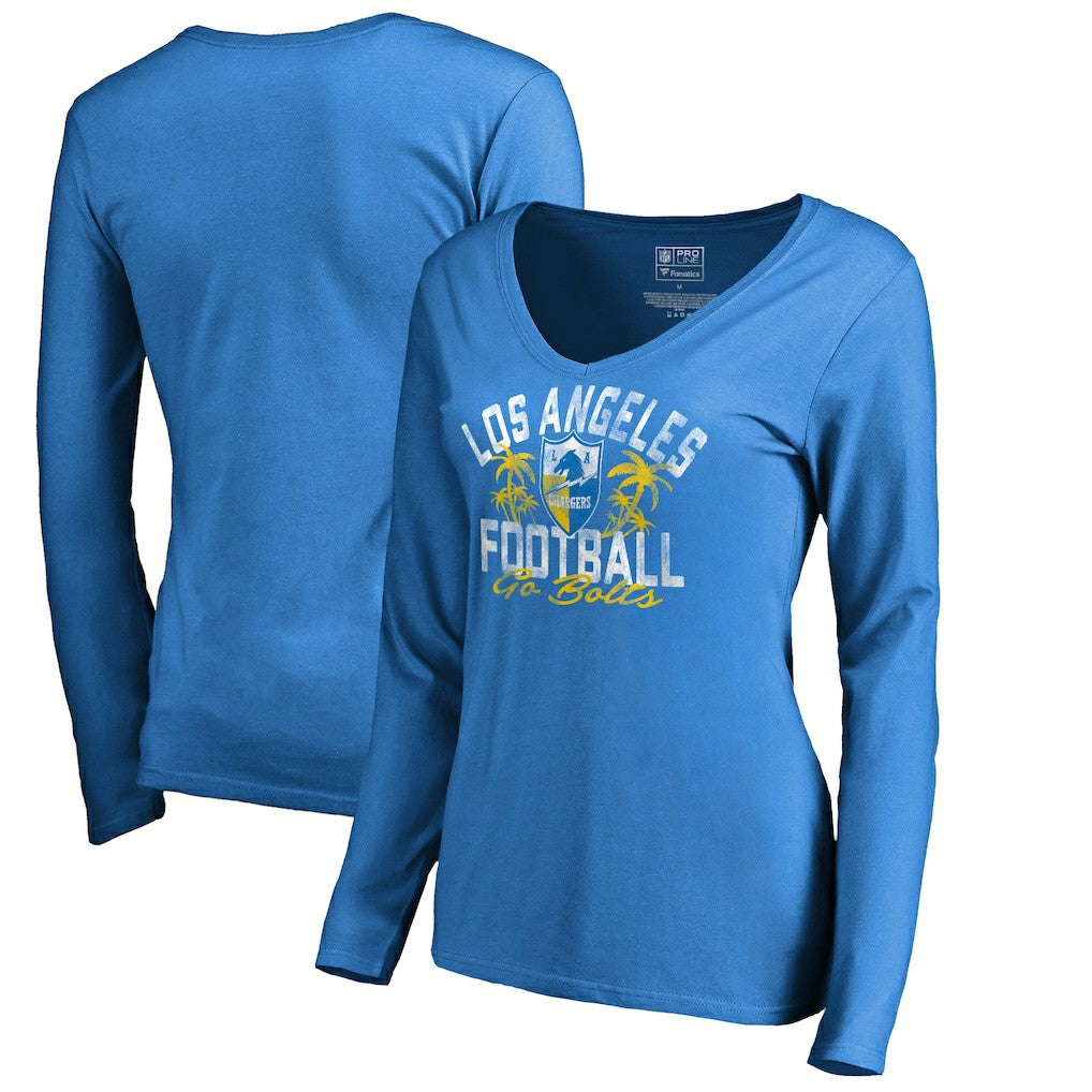 Women's Hometown Collection LA Football Long Sleeve T-Shirt - Los Angeles Chargers T-shirts
