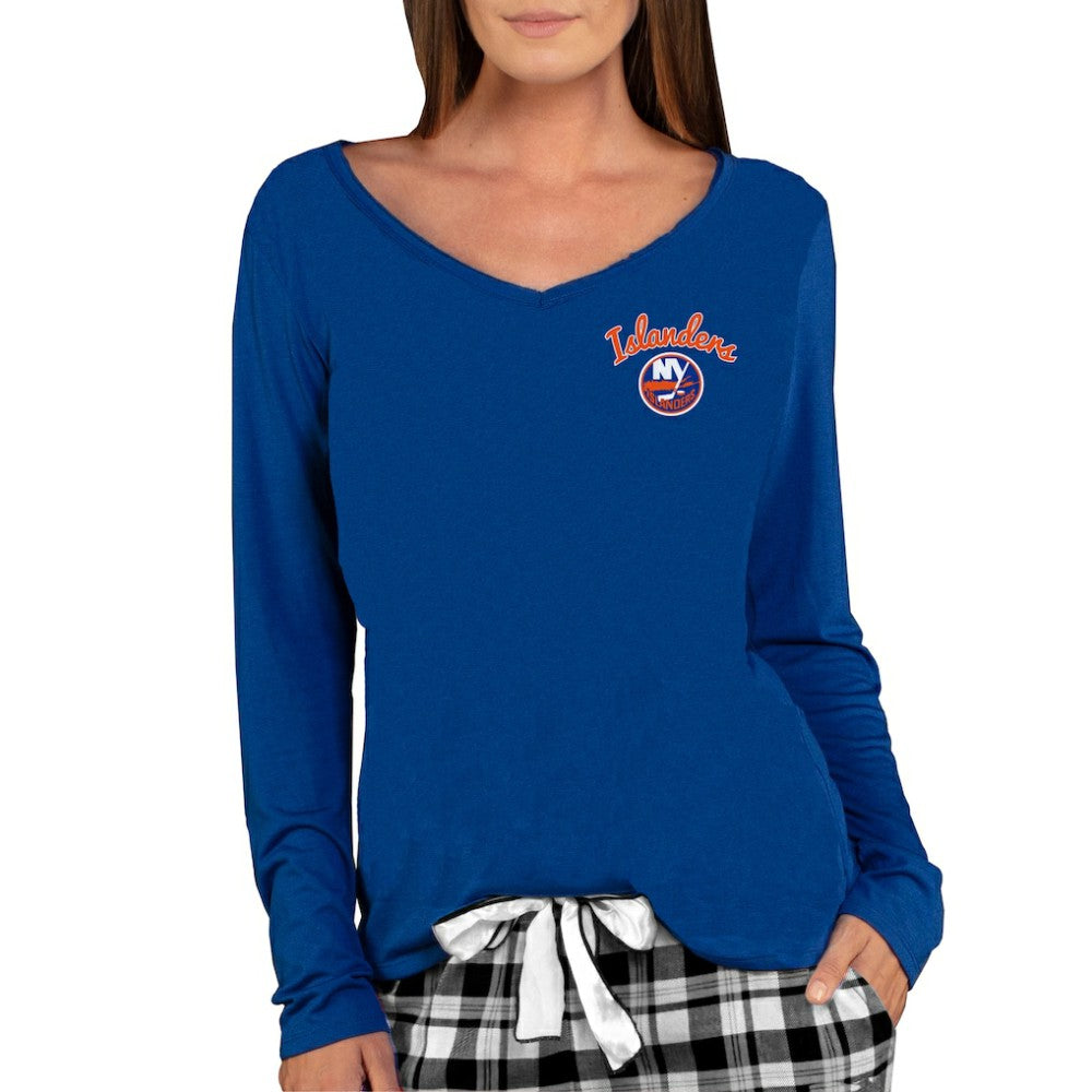 NHL New York Islanders Concepts Sport Women's Marathon Knit Long Sleeve V-Neck Top