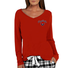 NHL Washington Capitals Concepts Sport Women's Marathon Knit Long Sleeve V-Neck Top