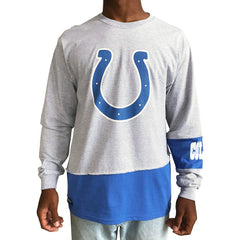 Refried Apparel Sustainable Upcycled Angle Long Sleeve T-Shirt - Indianapolis Colts T-shirts
