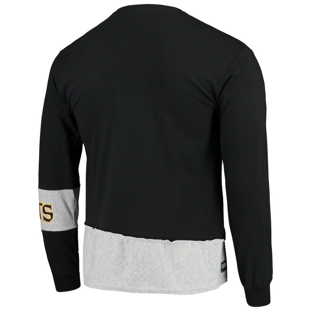 Refried Apparel Sustainable Upcycled Angle Long Sleeve T-Shirt - New Orleans Saints T-shirts