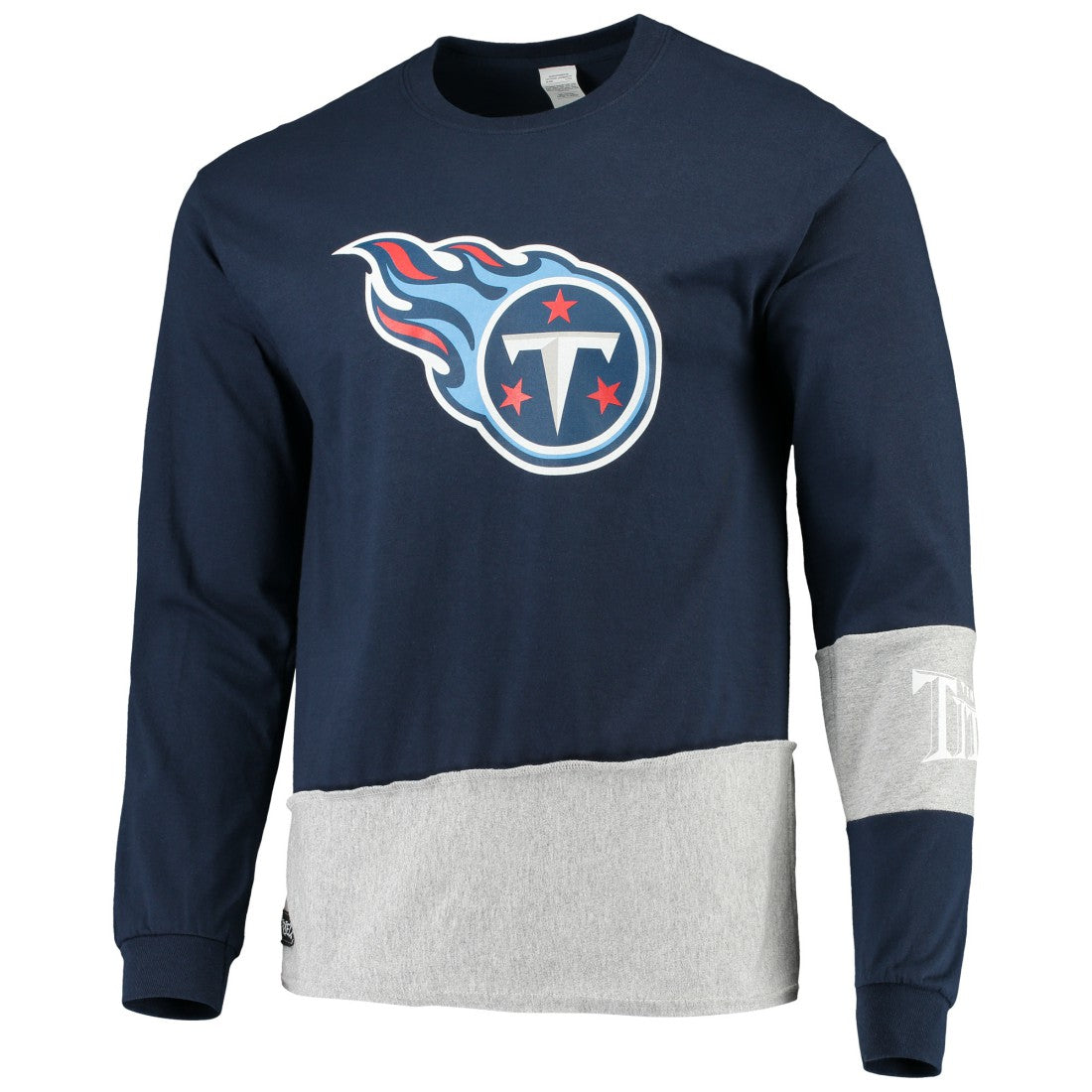 Refried Apparel Sustainable Upcycled Angle Long Sleeve T-Shirt - Tennessee Titans T-shirts