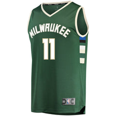 Fanatics Brook Lopez Milwaukee Bucks Fast Break Replica Player Jersey Green