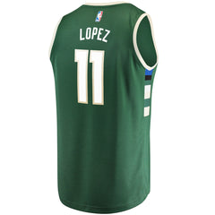 Fanatics Brook Lopez Milwaukee Bucks Fast Break Replica Player Jersey Green