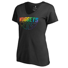 Denver Nuggets Women's Team Pride Wordmark V-Neck T-Shirt sale