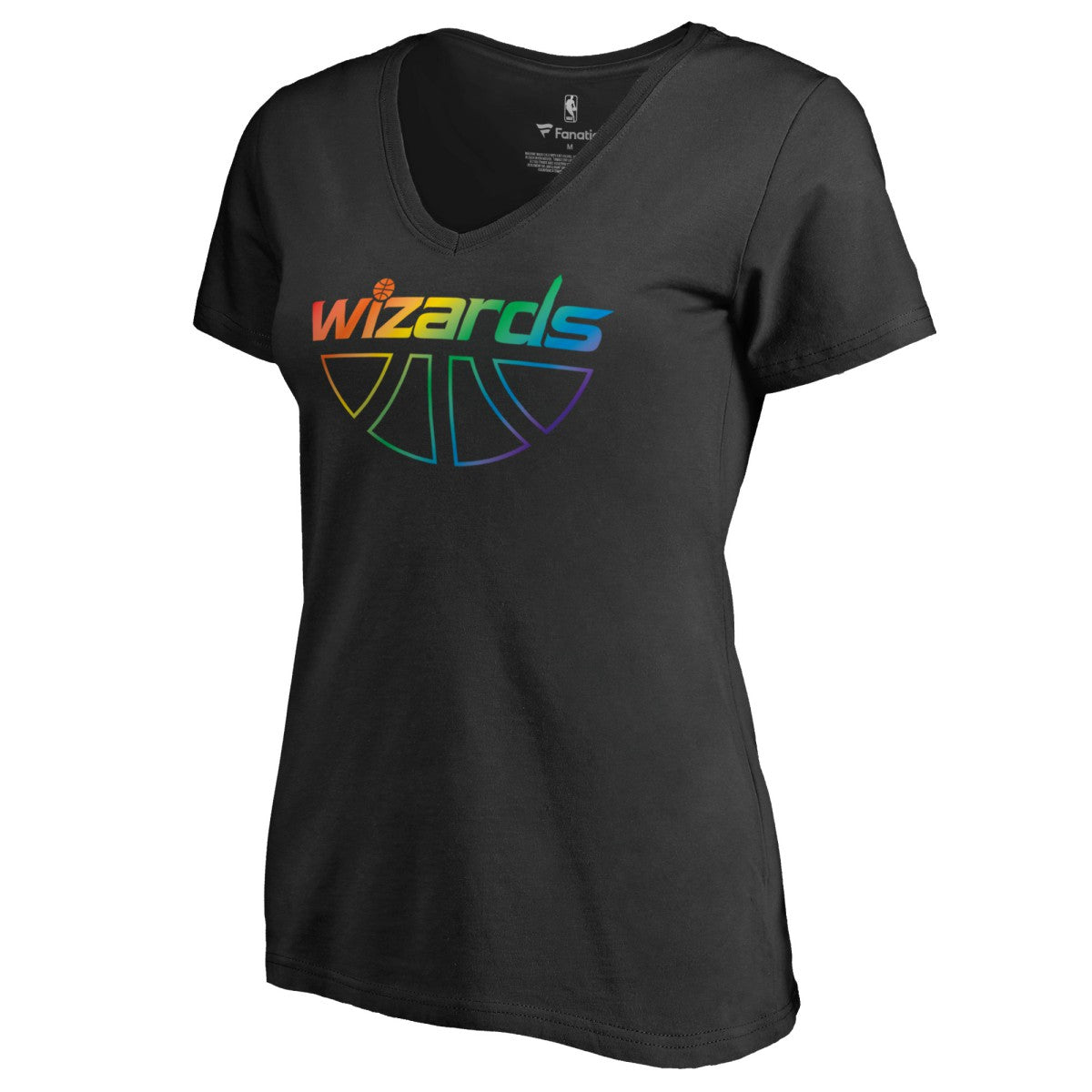 Washington Wizards Women's Team Pride Wordmark V-Neck T-Shirt