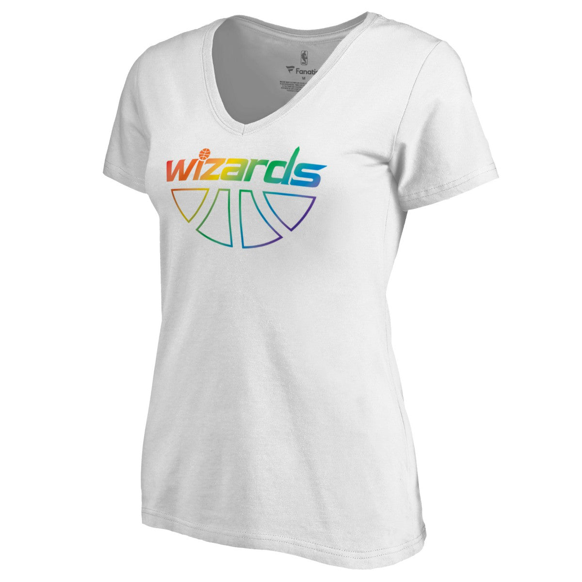 Washington Wizards Women's Team Pride Wordmark V-Neck T-Shirt