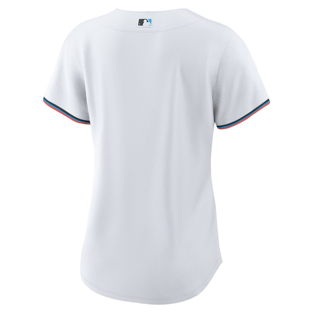 White Miami Marlins Nike Women's Replica Team Jersey