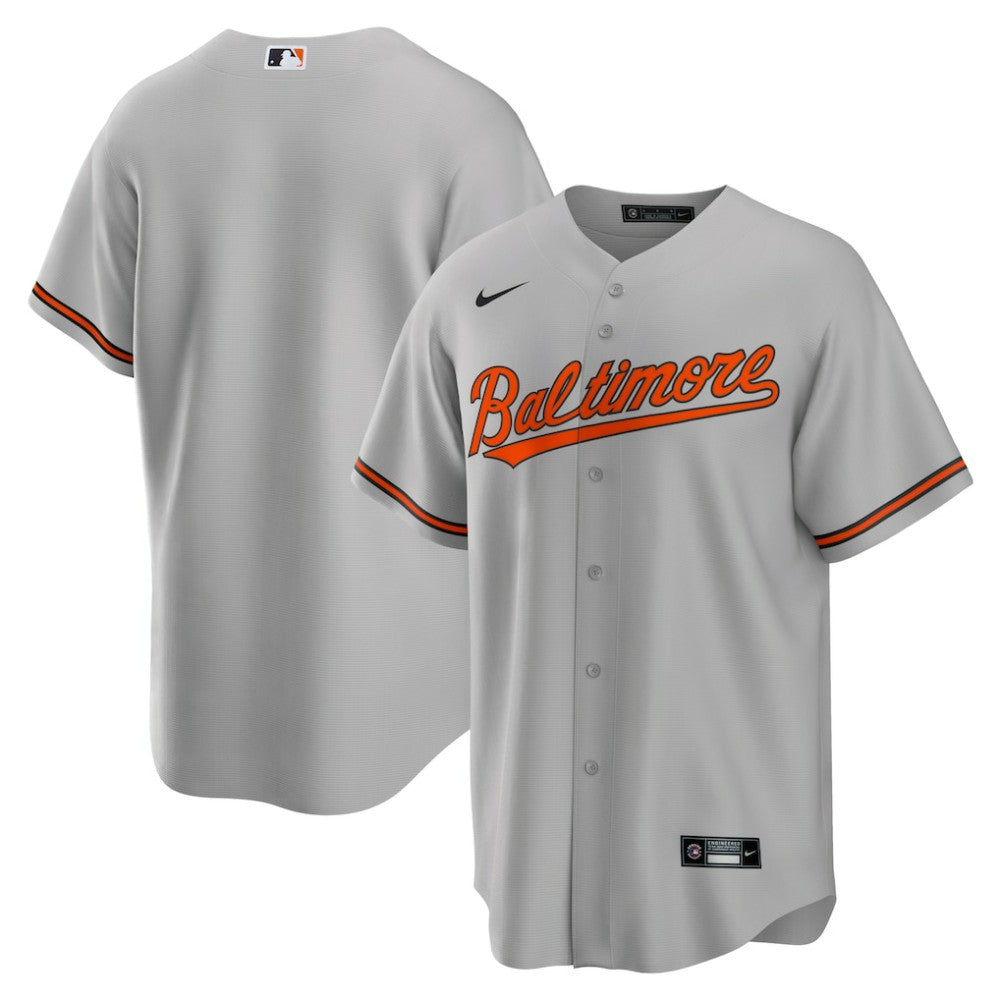 Gray Baltimore Orioles Nike Road Replica Team Jersey