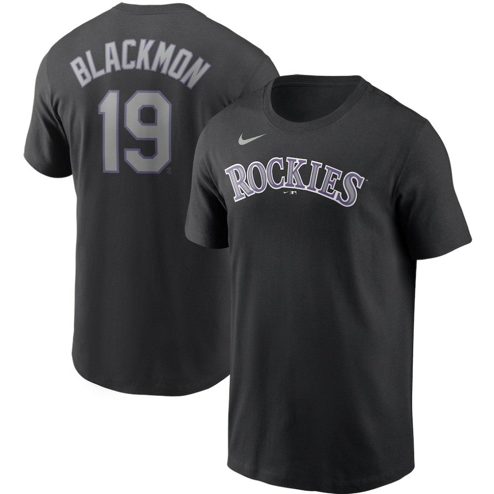 Black Charlie Blackmon Colorado Rockies Nike Name & Number T-Shirt