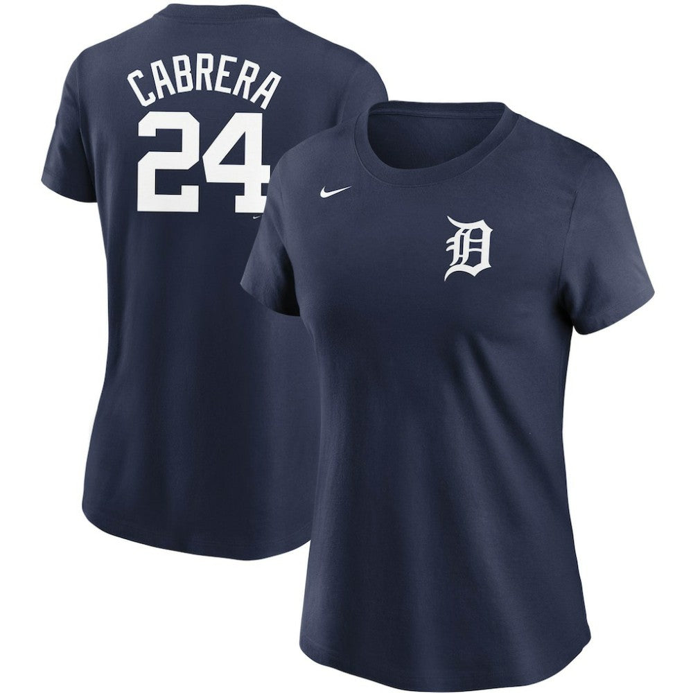 Navy Miguel Cabrera Detroit Tigers Nike Women's Name & Number T-Shirt