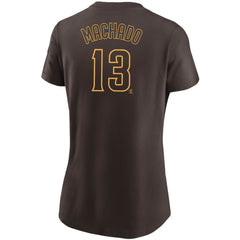 Brown Manny Machado San Diego Padres Nike Women's Name & Number T-Shirt