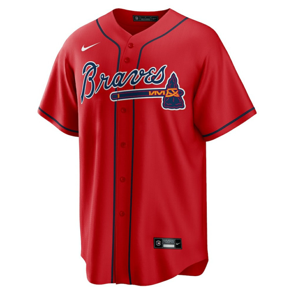 Red Ozzie Albies Atlanta Braves Nike Alternate 2 Replica Jersey