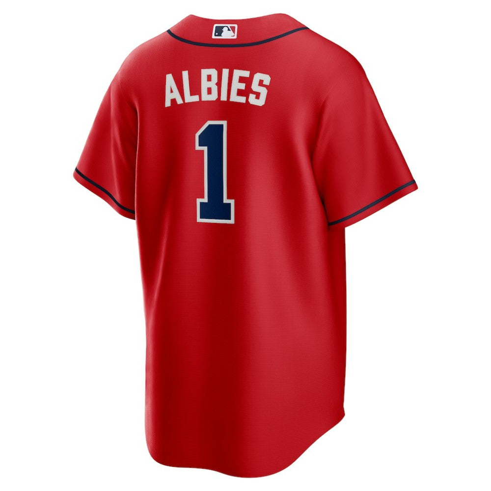 Red Ozzie Albies Atlanta Braves Nike Alternate 2 Replica Jersey