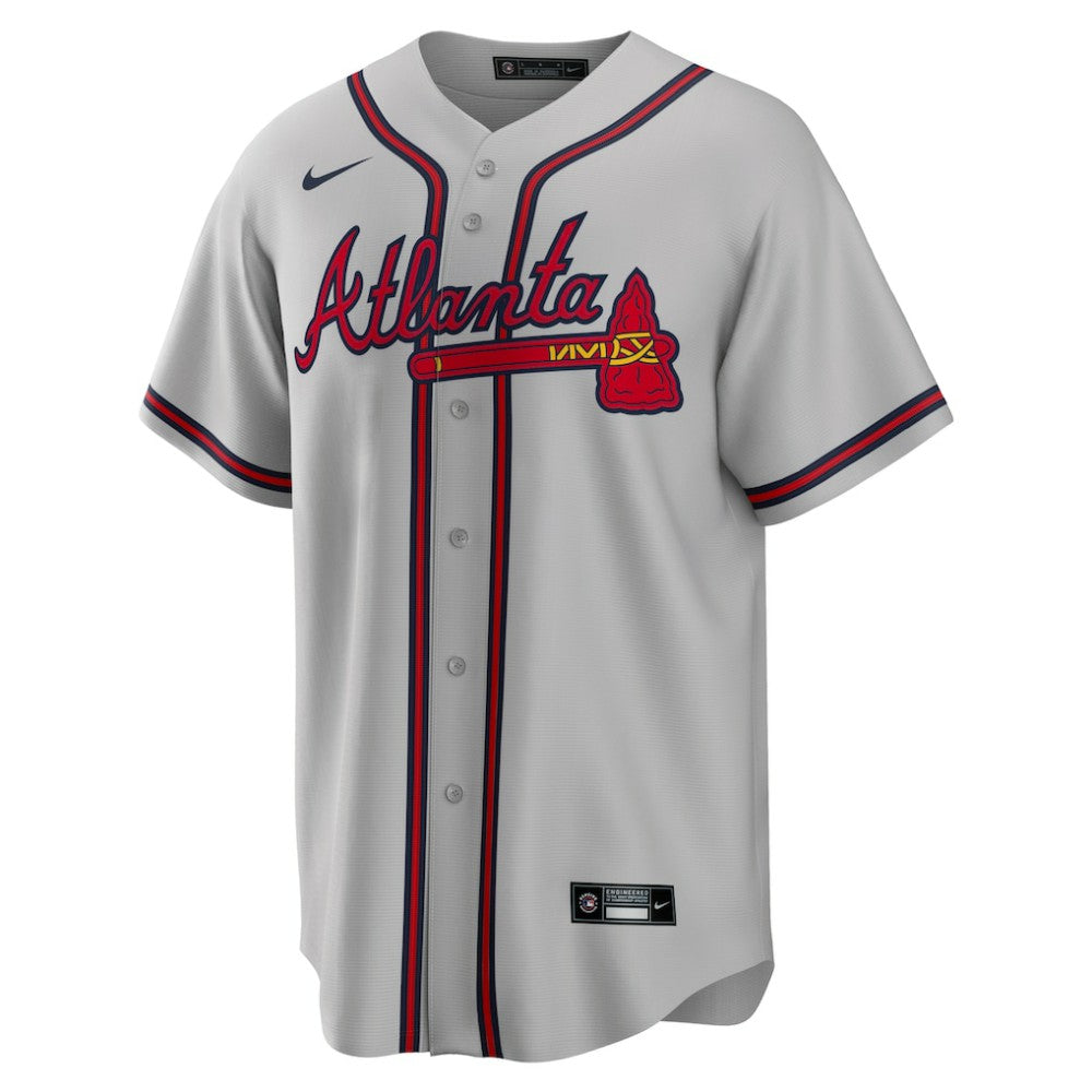 Gray Ronald Acuna Jr. Atlanta Braves Nike Road Replica Player Name Jersey