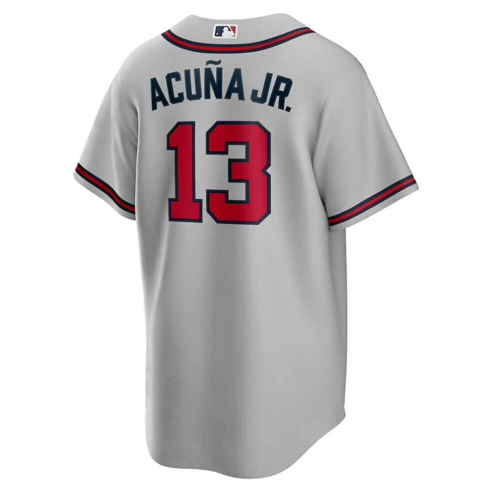Gray Ronald Acuna Jr. Atlanta Braves Nike Road Replica Player Name Jersey