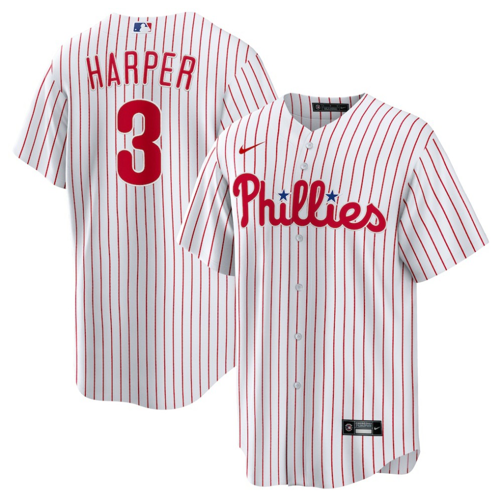 White Bryce Harper Philadelphia Phillies Nike Home Replica Player Name Jersey