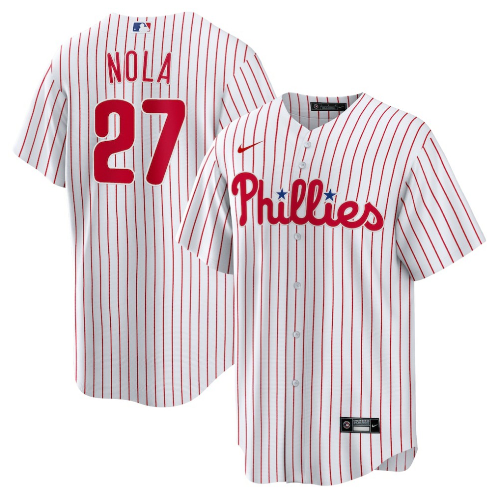 White Aaron Nola Philadelphia Phillies Nike Home Replica Player Name Jersey