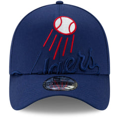 Royal Los Angeles Dodgers New Era Logo Elements 39THIRTY Flex Hat