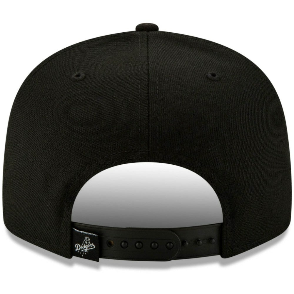 Black Los Angeles Dodgers New Era Monochrome Logo Elements 9FIFTY Adjustable Snapback Hat