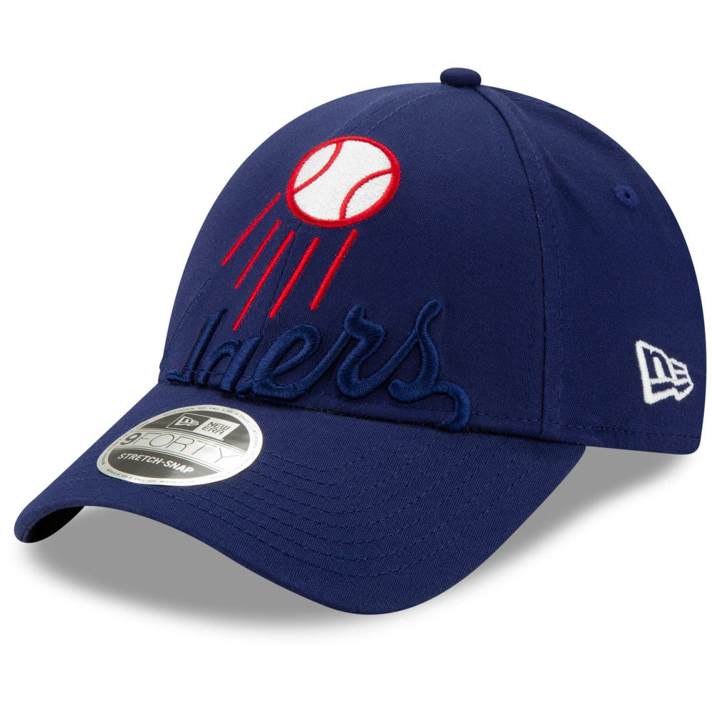 Royal Los Angeles Dodgers New Era Logo Elements Stretch Snapback 9FORTY Adjustable Hat