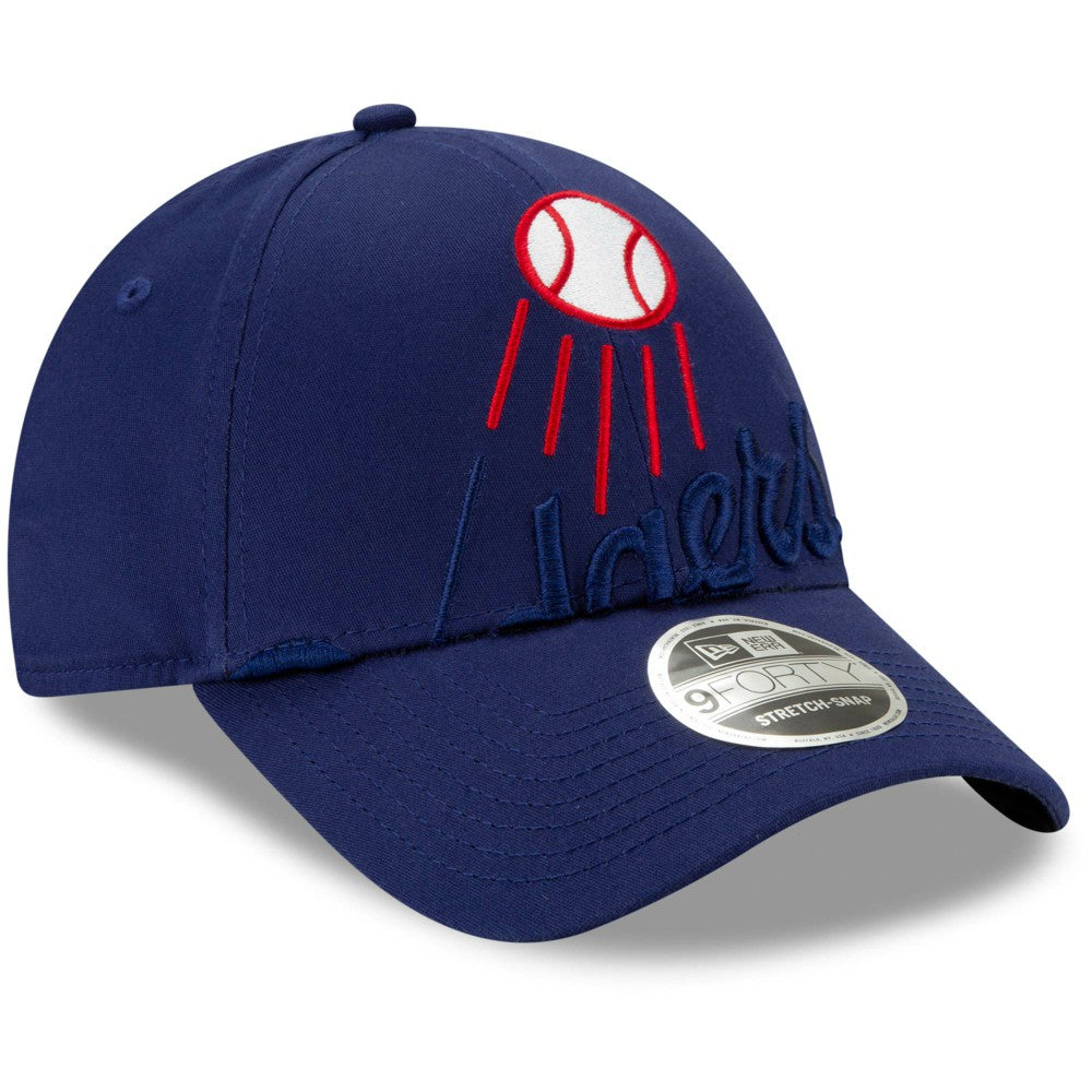 Royal Los Angeles Dodgers New Era Logo Elements Stretch Snapback 9FORTY Adjustable Hat