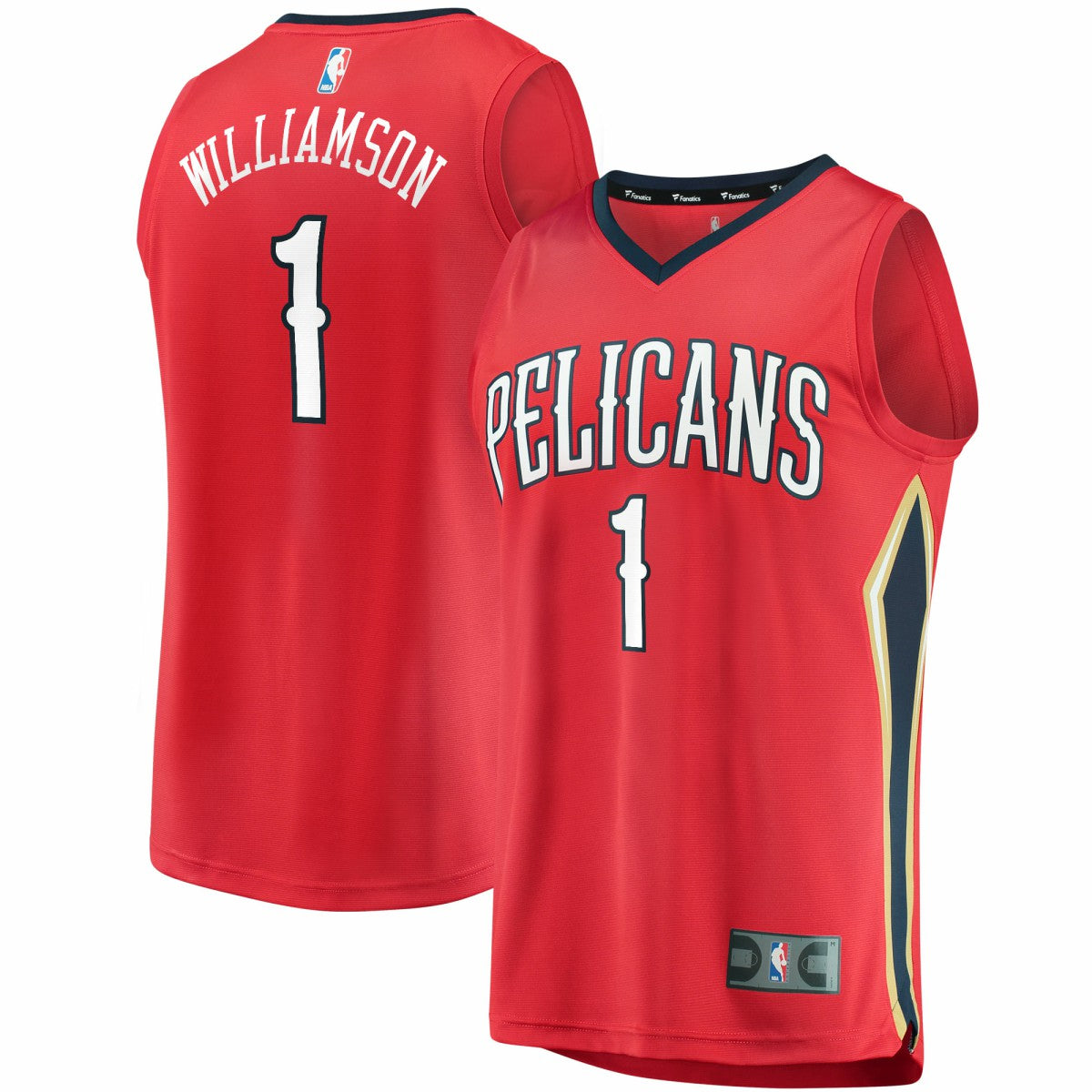 Fanatics Zion Williamson New Orleans Pelicans Replica Fast Break Jersey Red