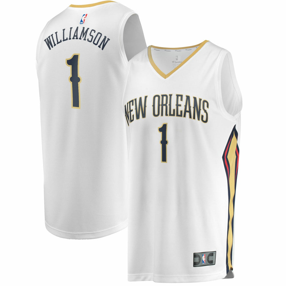 Fanatics Zion Williamson New Orleans Pelicans Replica Fast Break Jersey White