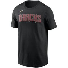 Black Arizona Diamondbacks Nike Team Wordmark T-Shirt