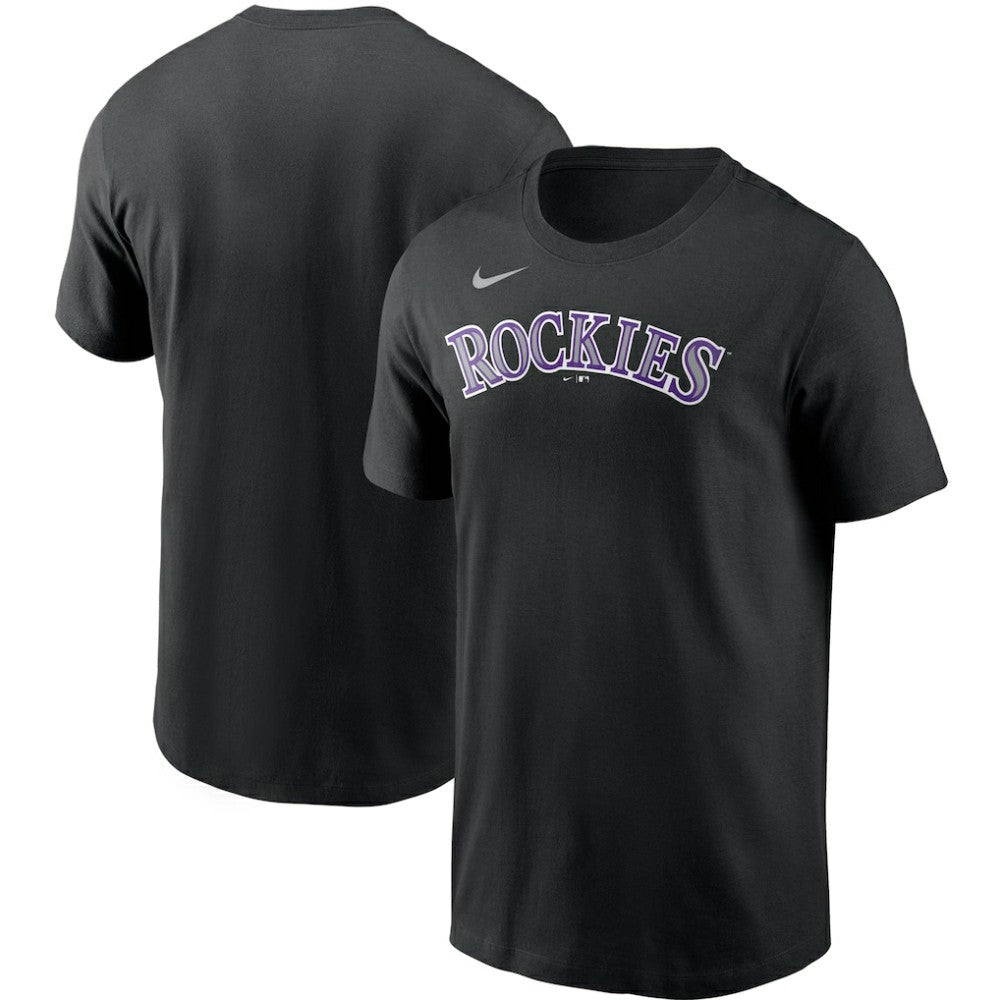 Black Colorado Rockies Nike Team Wordmark T-Shirt