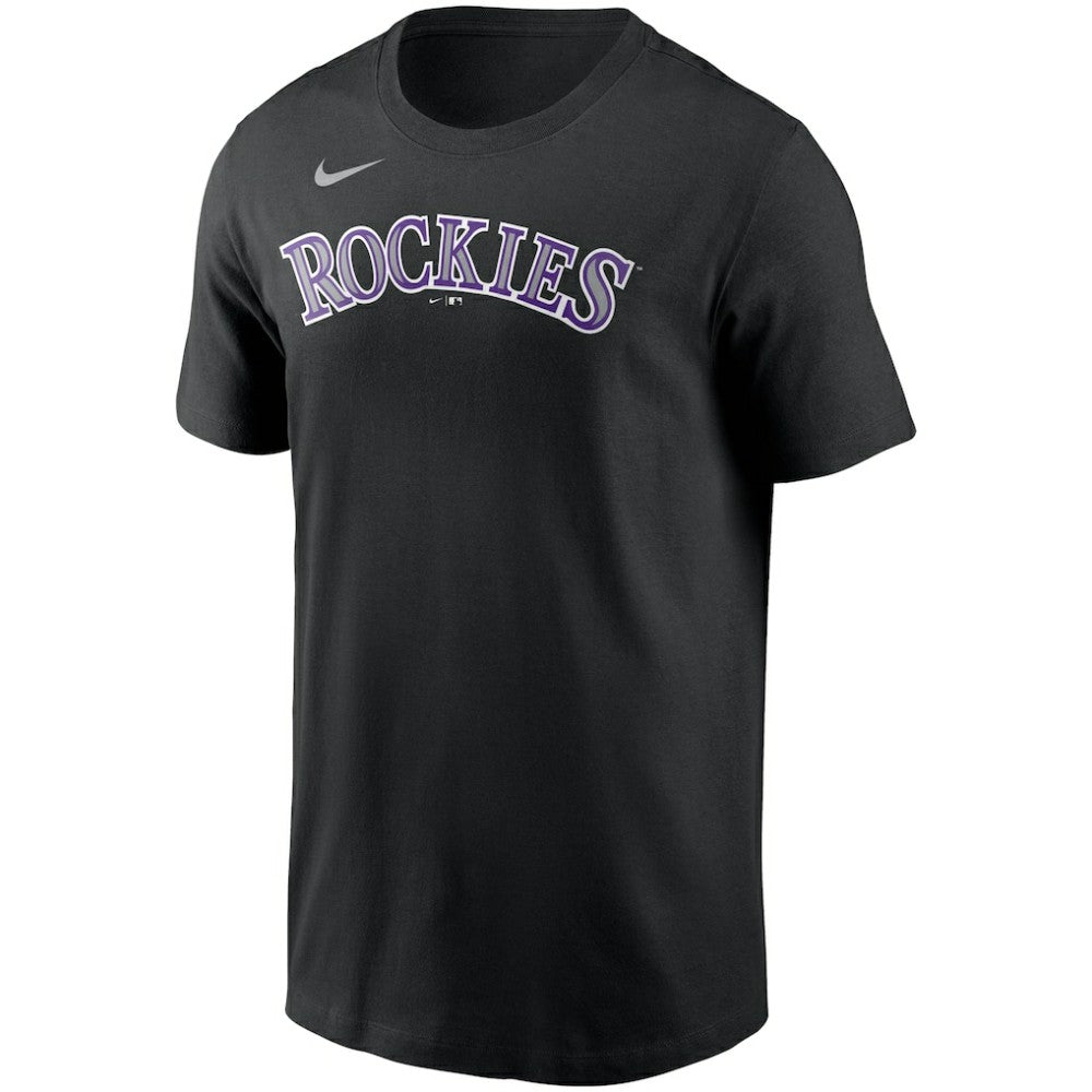Black Colorado Rockies Nike Team Wordmark T-Shirt