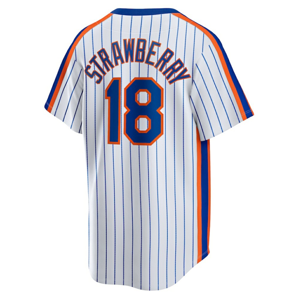 White Darryl Strawberry New York Mets Nike Home Cooperstown Collection Player Jersey
