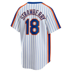 White Darryl Strawberry New York Mets Nike Home Cooperstown Collection Player Jersey