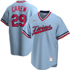 Light Blue Rod Carew Minnesota Twins Nike Road Cooperstown Collection Player Jersey