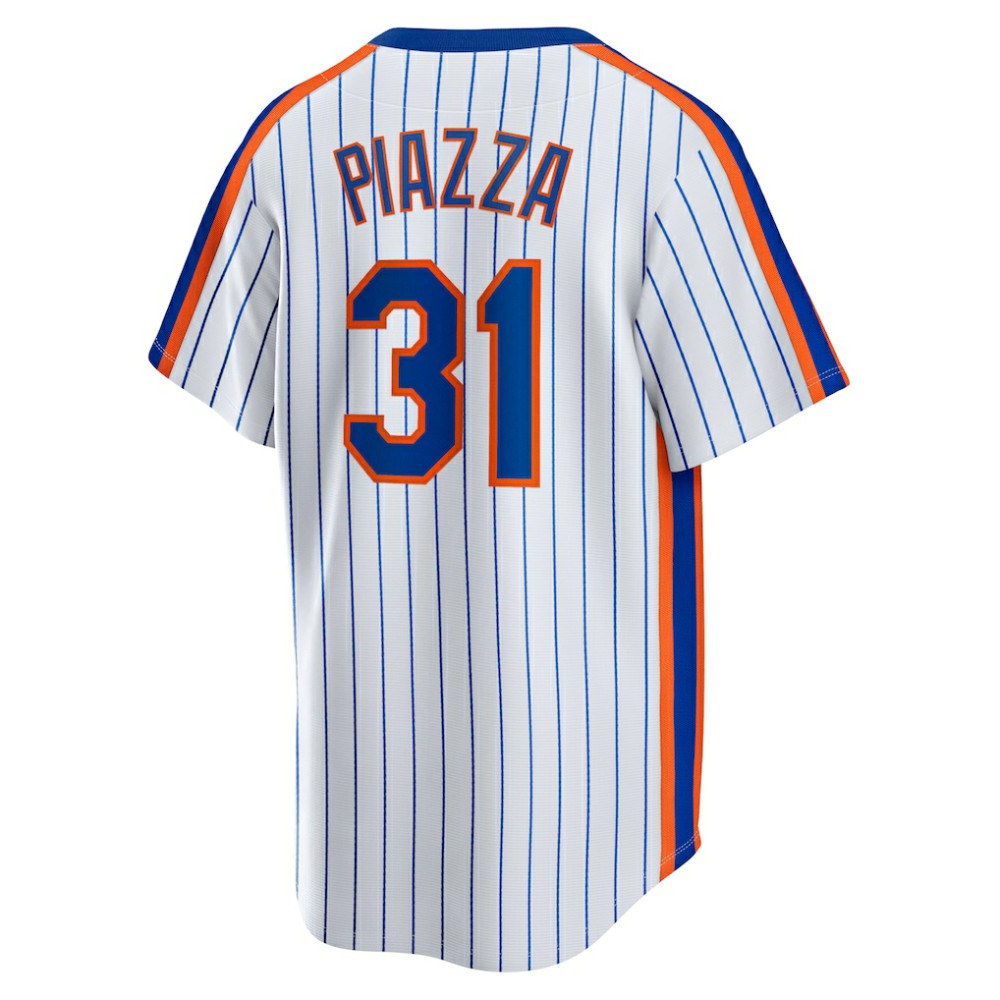 White Mike Piazza New York Mets Nike Home Cooperstown Collection Player Jersey