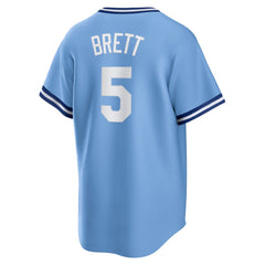 Light Blue George Brett Kansas City Royals Nike Road Cooperstown Collection Player Jersey