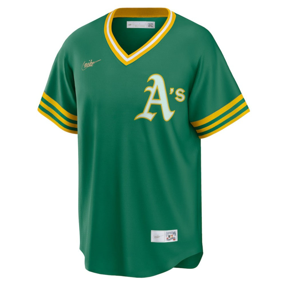 Kelly Green Athletics Nike Road Cooperstown Collection Team Jersey